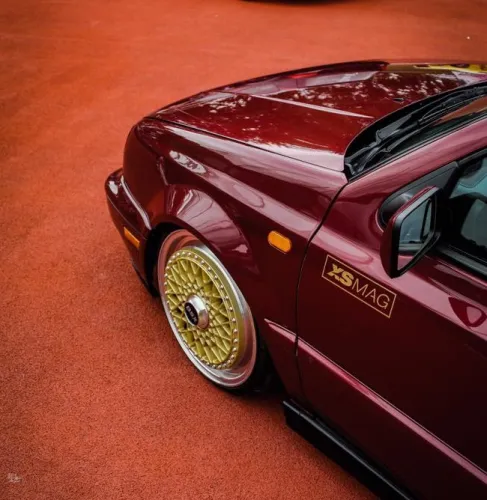 BSX Klassik Lip Satz 7x17Zoll ET35 LK 4x100 mit Tüv Gold