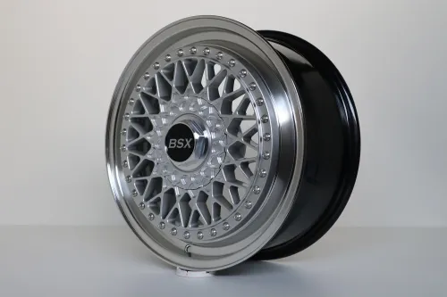 BSX Klassik Lip Satz 7x17Zoll ET35 LK 5x100 mit Tüv Silber