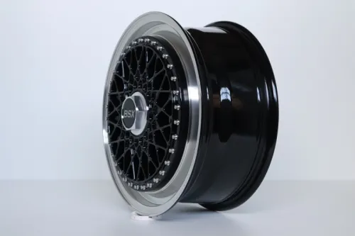 BSX Klassik Lip Satz 7x17Zoll ET35 LK 5x100 mit Tüv Schwarz