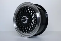 BSX Klassik Lip Satz 7x17Zoll ET35 LK 4x100 mit Tüv Schwarz