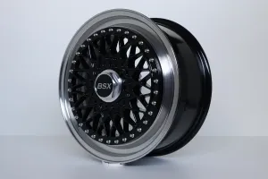 BSX Klassik Lip Satz 7x17Zoll ET35 LK 4x100 mit Tüv Schwarz