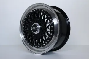 BSX Klassik Lip Satz 7x17Zoll ET35 LK 5x100 mit Tüv Schwarz